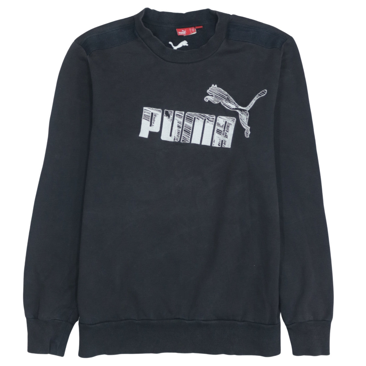 Puma Men's Black Long Sleeve Crew Neck Pullover Sweatshirt L