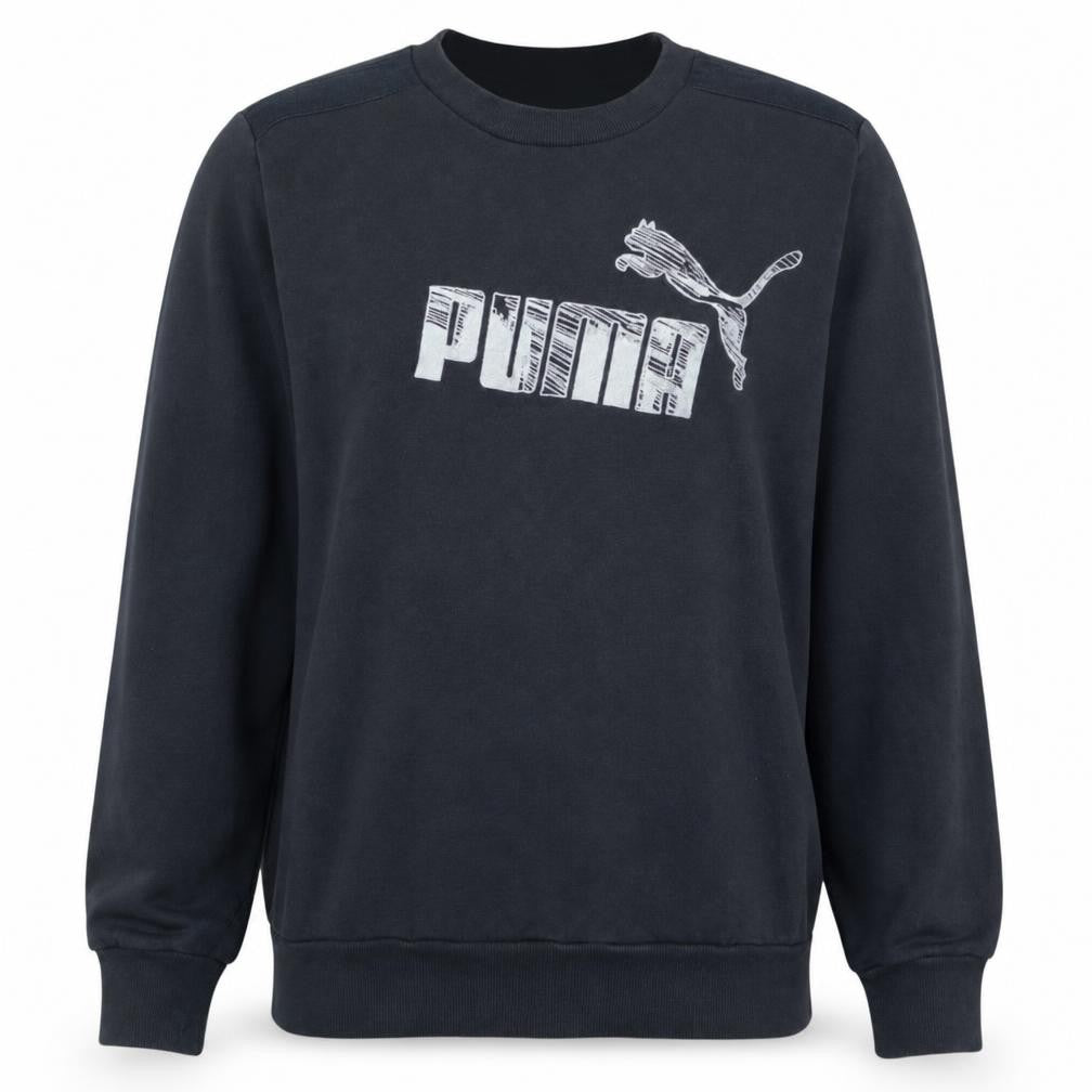 Puma Men's Black Long Sleeve Crew Neck Pullover Sweatshirt L
