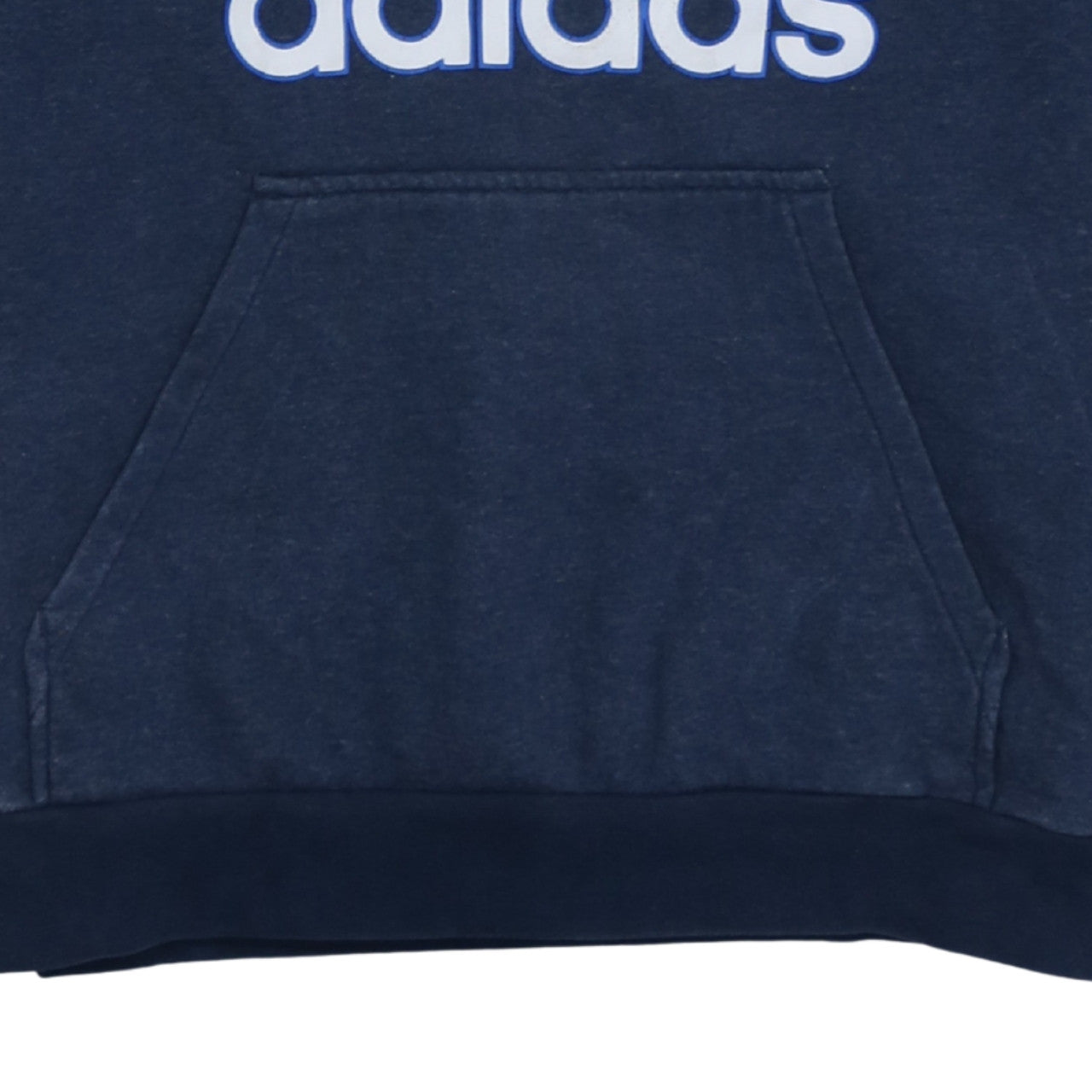 Adidas Men’s Blue Pullover Hoodie Size M Fleece Logo Sweatshirt