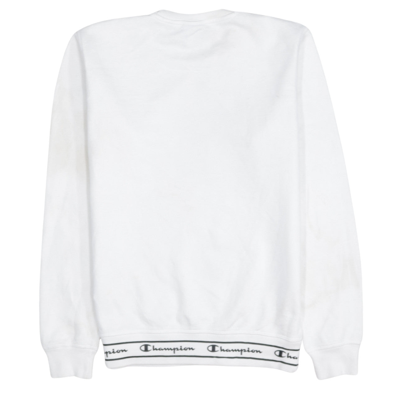 Champion Men's White Small Logo Pullover Sweatshirt