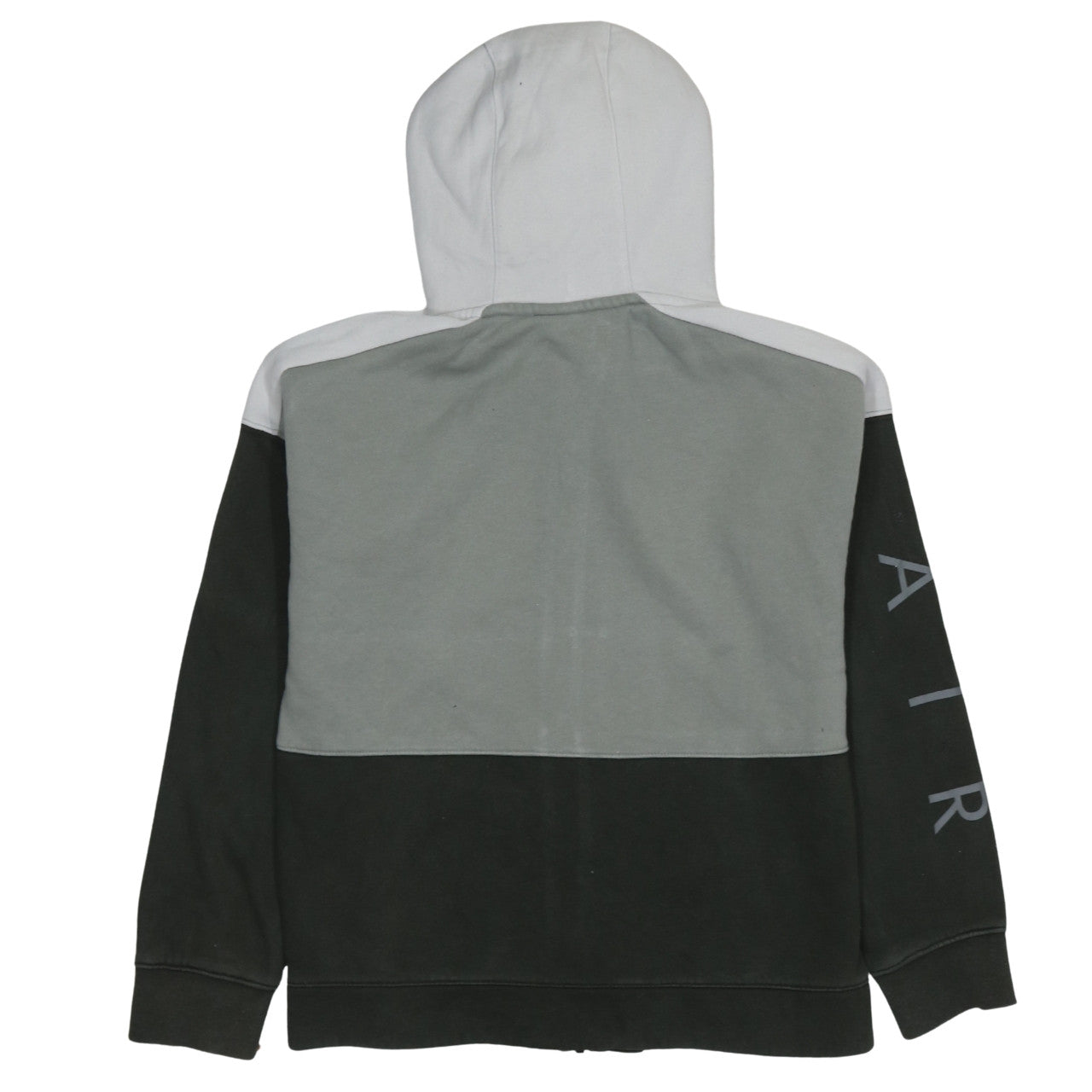 Nike Boys Green Grey Full Zip Hoodie XL 13-15 Years Hooded Sweatshirt
