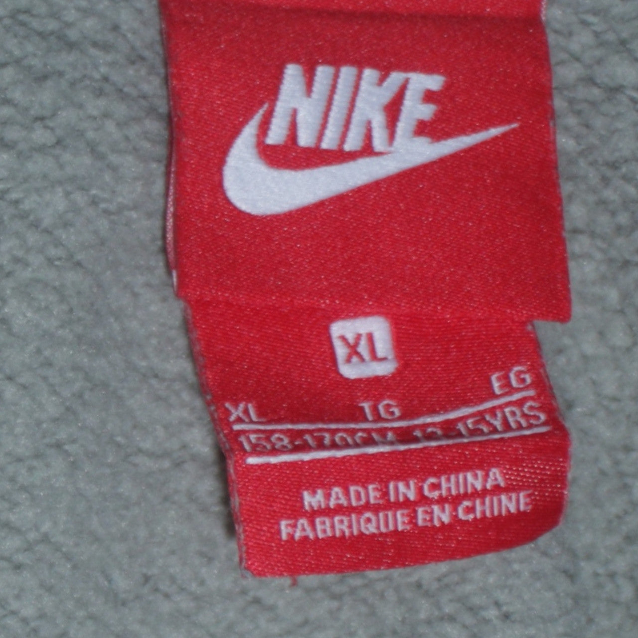Nike Boys Green Grey Full Zip Hoodie XL 13-15 Years Hooded Sweatshirt