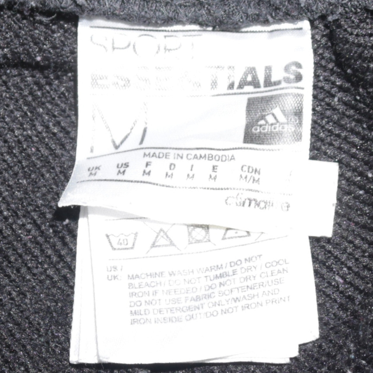 Adidas Men's Black Sweatpants M Regular Fit Logo Casual Trousers