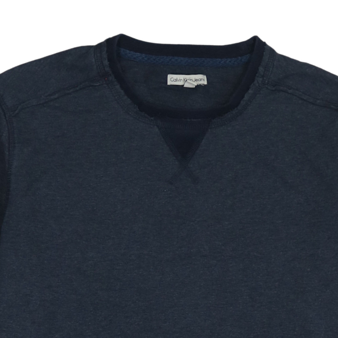 Calvin Klein Jeans Men's Navy Blue Crew Neck Cotton T-Shirt Size S