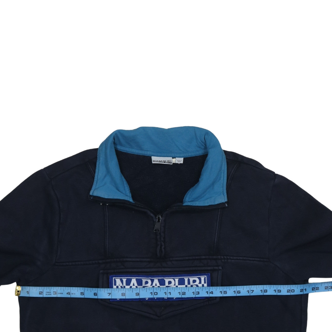 Napapijri Men's Blue 1/2 Zip Pullover Sweatshirt M Regular Fit
