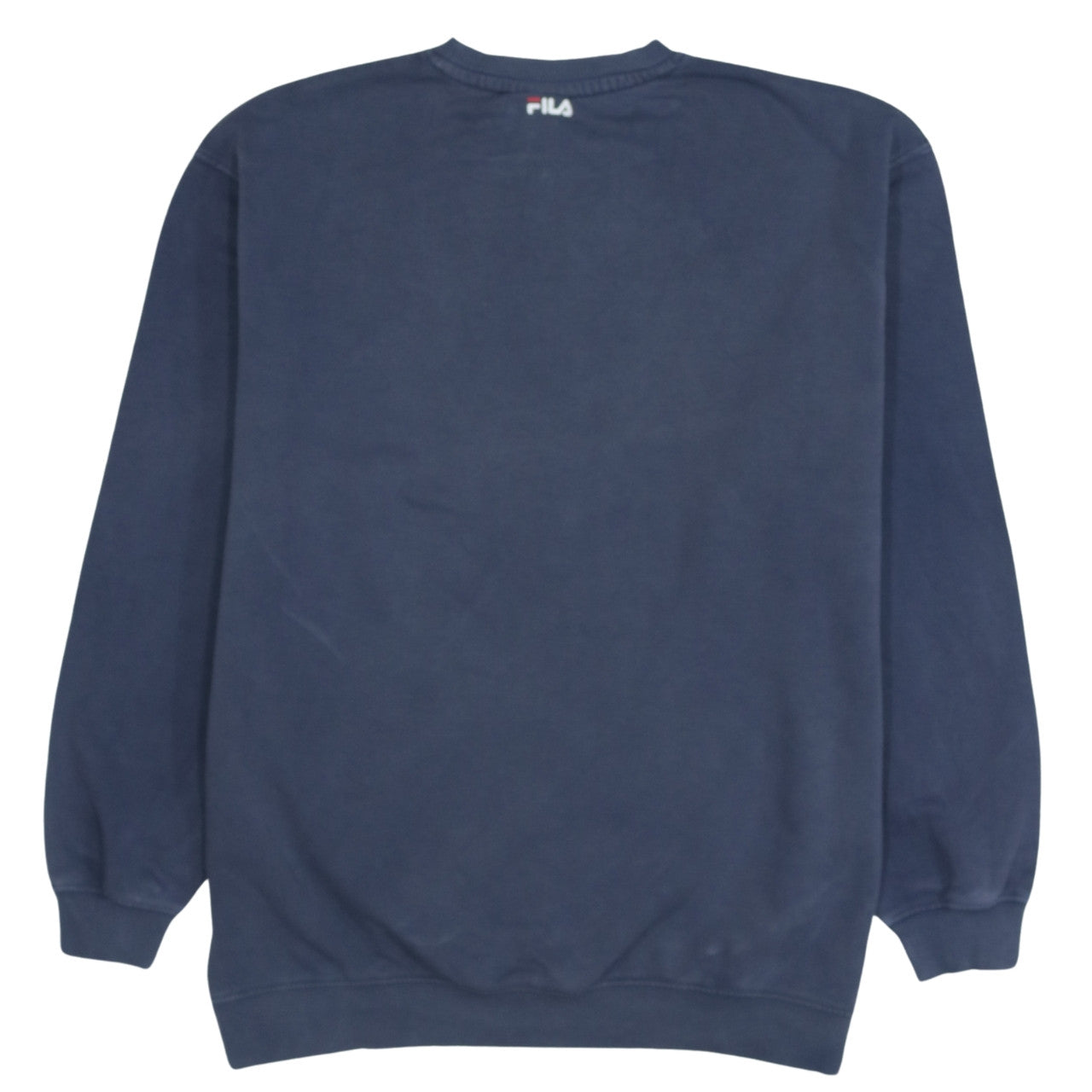 Fila Men's Blue Logo Pullover Sweatshirt Size L Regular Fit