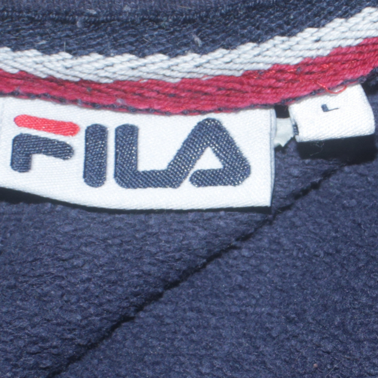 Fila Men's Blue Logo Pullover Sweatshirt Size L Regular Fit