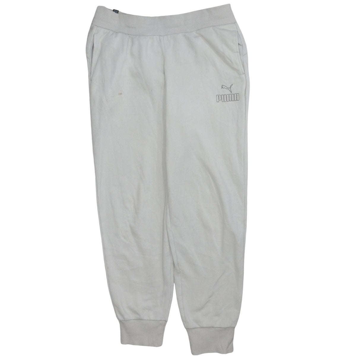 Puma Women’s Grey Jogger Sweatpants Small Comfy Elastic Waist Sportswear