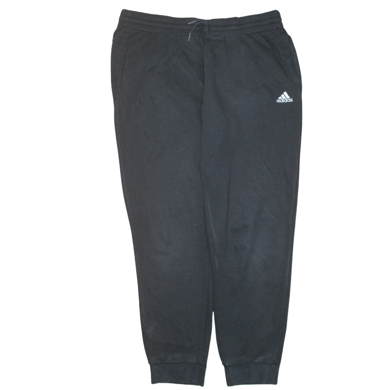 Adidas Women Black XL Jogger Sweatpants with Logo Print
