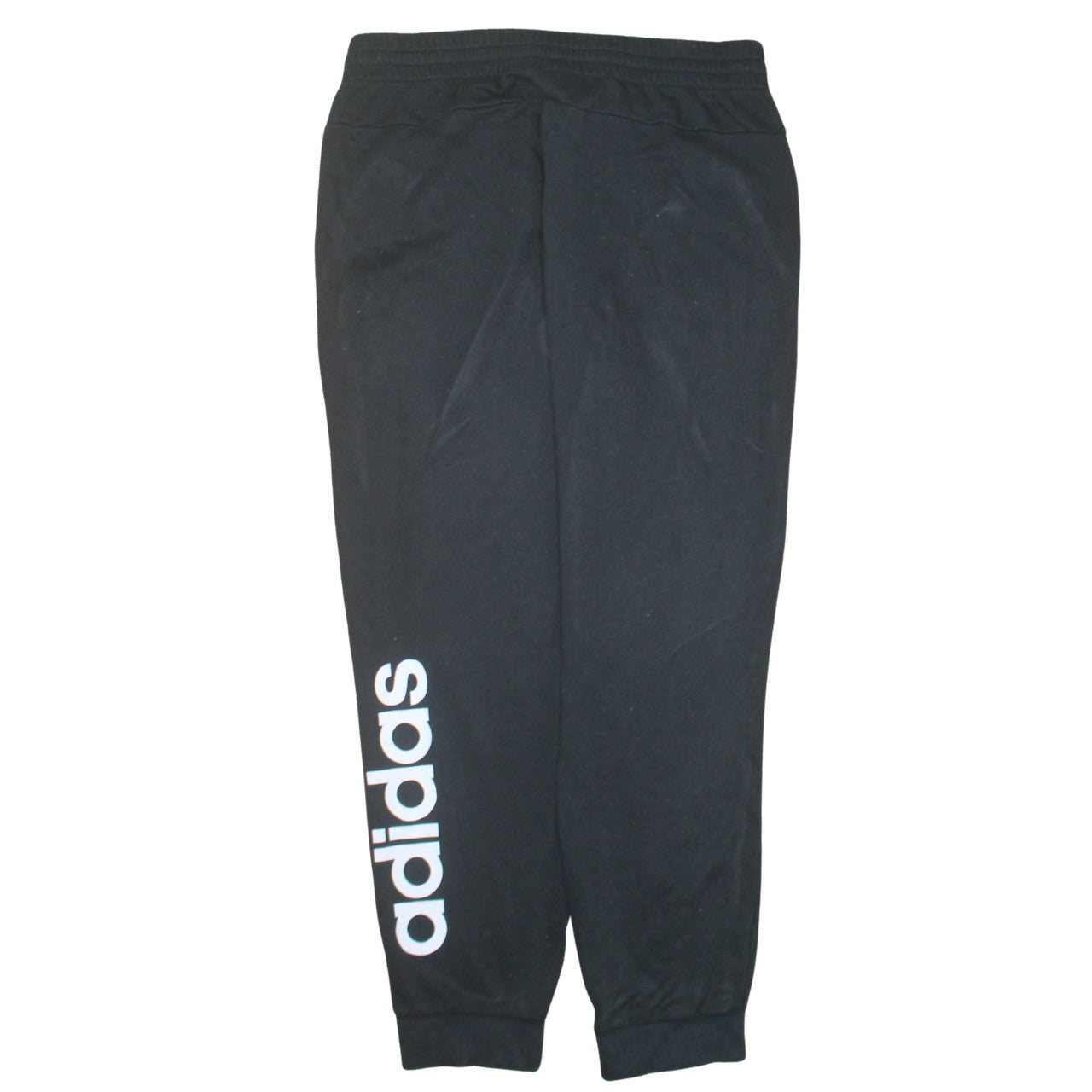 Adidas Women Black XL Jogger Sweatpants with Logo Print
