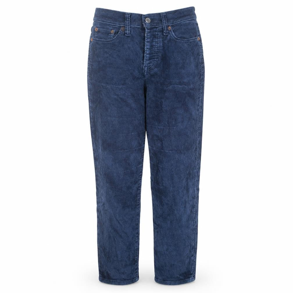 Levi's Women's Blue Corduroy Wedgie Straight Trousers Size 26