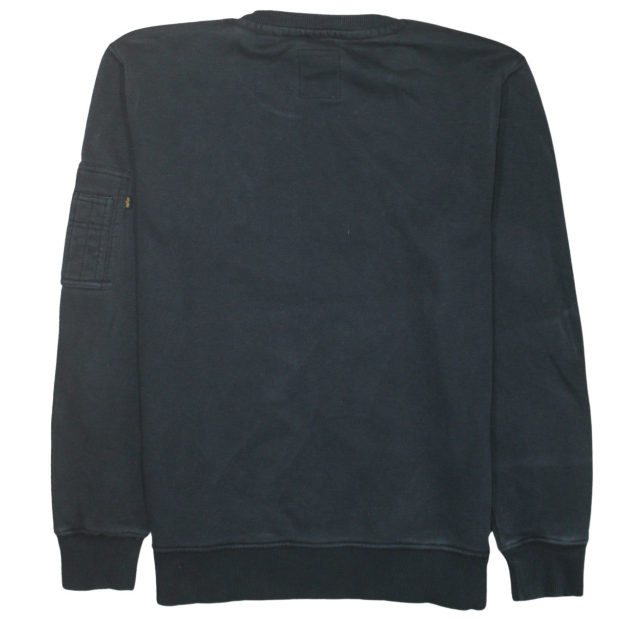 Alpha Industries Men’s Black NASA Logo Pullover Sweatshirt L