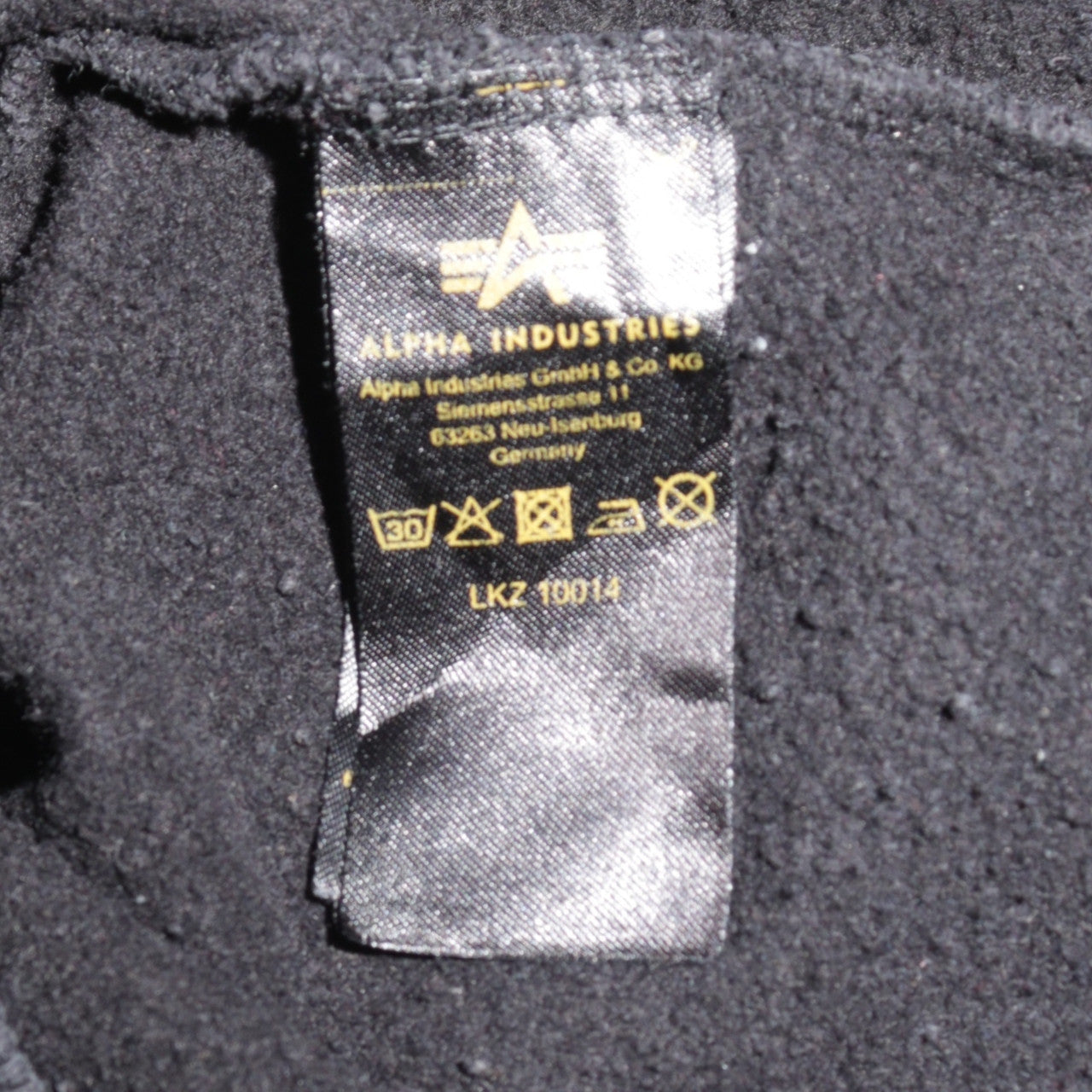 Alpha Industries Men’s Black NASA Logo Pullover Sweatshirt L
