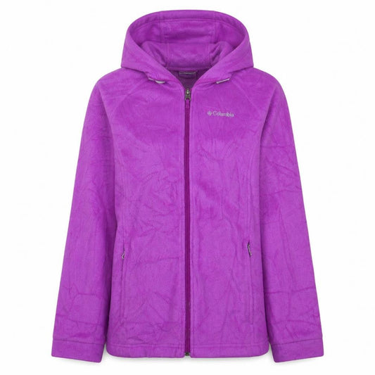 Columbia Girls Purple Fleece Full Zip Hooded Jacket Size L