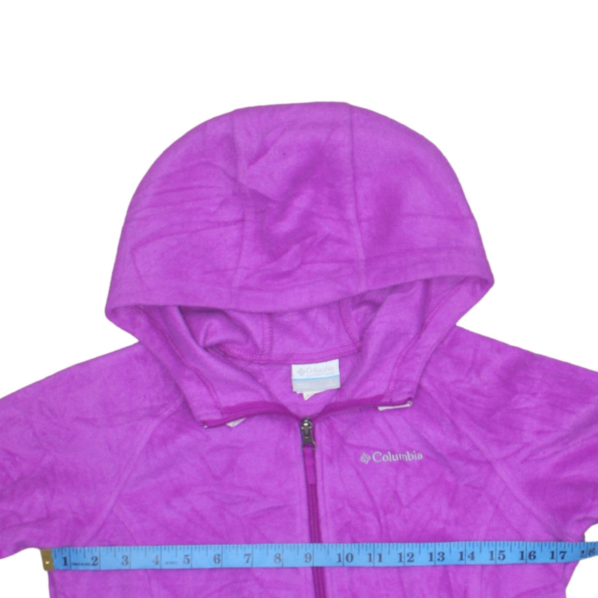 Columbia Girls Purple Fleece Full Zip Hooded Jacket Size L