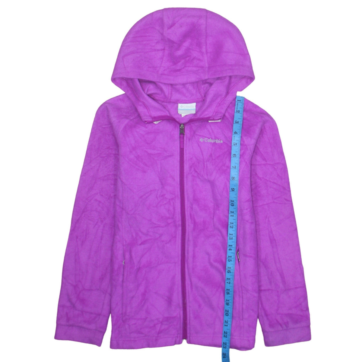 Columbia Girls Purple Fleece Full Zip Hooded Jacket Size L