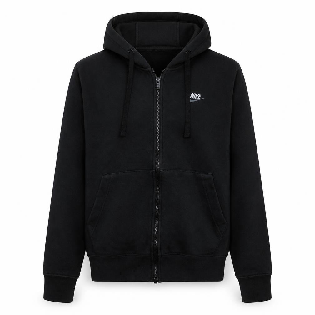 Nike Men's Black Full Zip Hoodie Small Fleece Sweatshirt