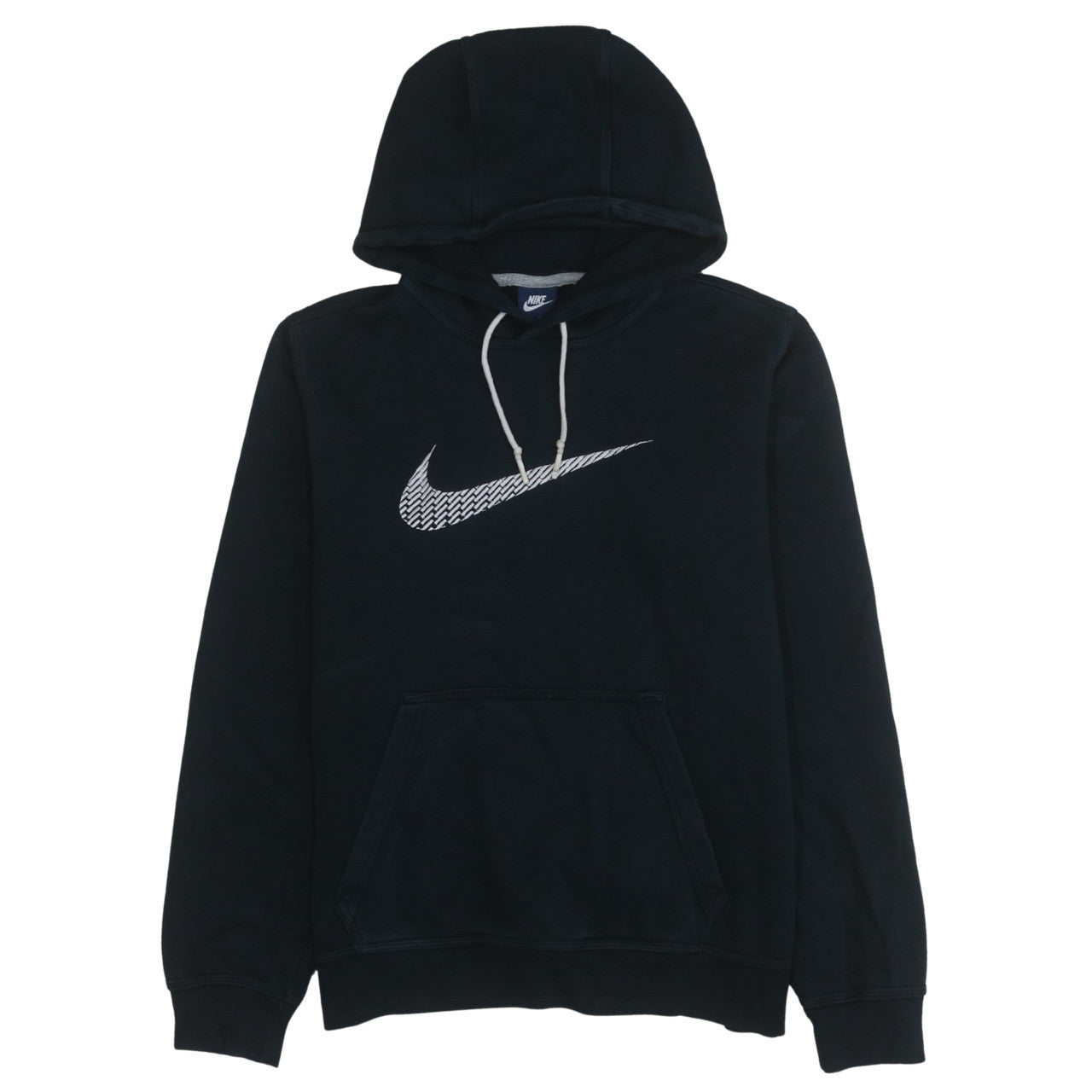 Nike Mens Black Medium Pullover Hoodie with Logo Graphic Print