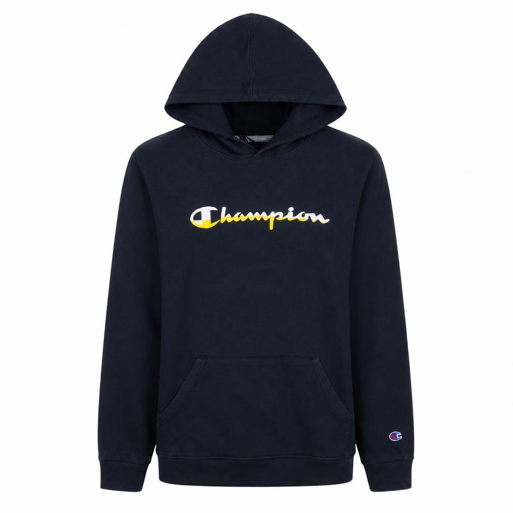 Champion Men's Blue Pullover Hoodie Medium Sports Style