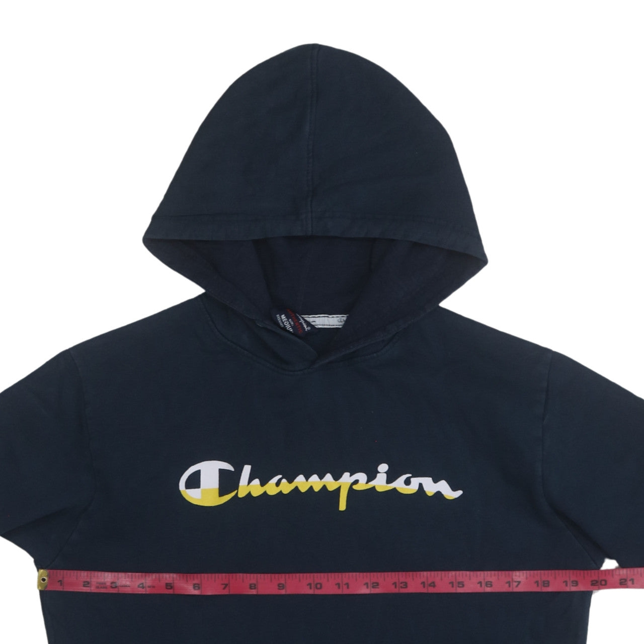 Champion Men's Blue Pullover Hoodie Medium Sports Style