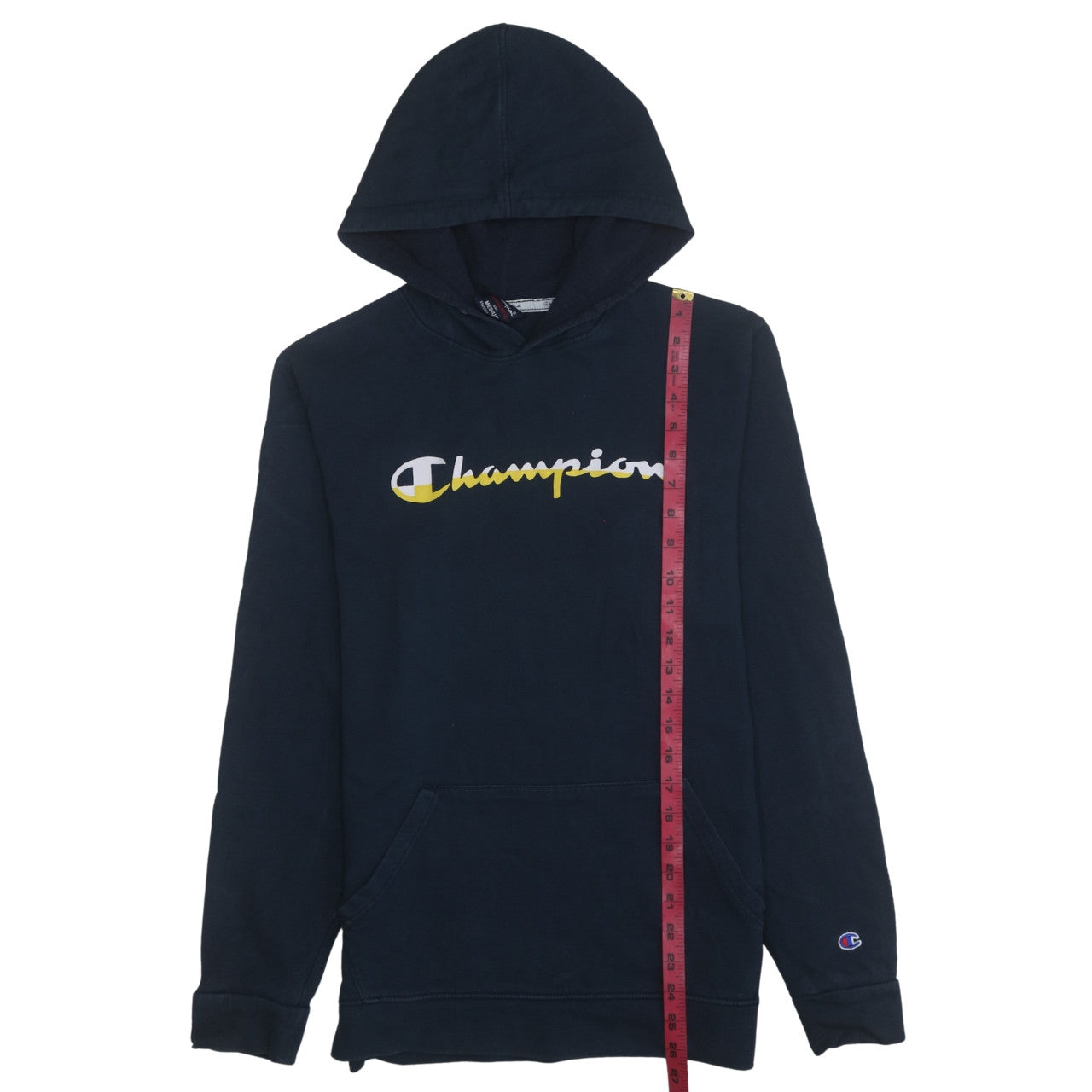 Champion Men's Blue Pullover Hoodie Medium Sports Style