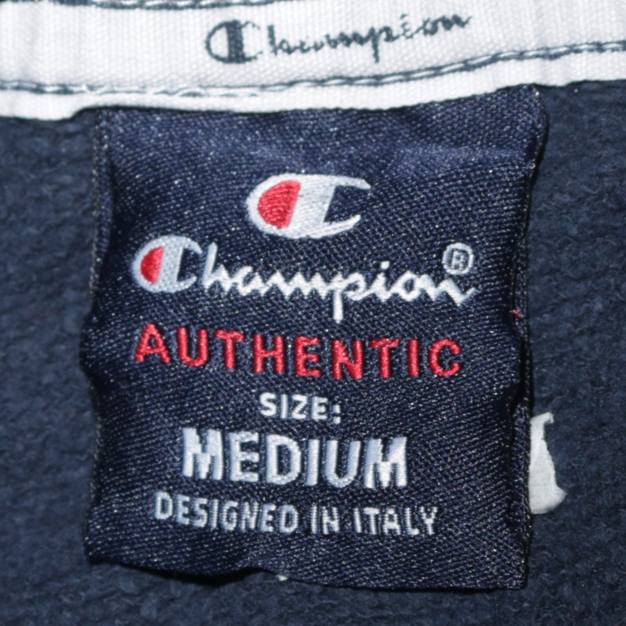 Champion Men's Blue Pullover Hoodie Medium Sports Style