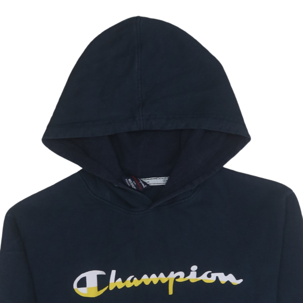 Champion Men's Blue Pullover Hoodie Medium Sports Style
