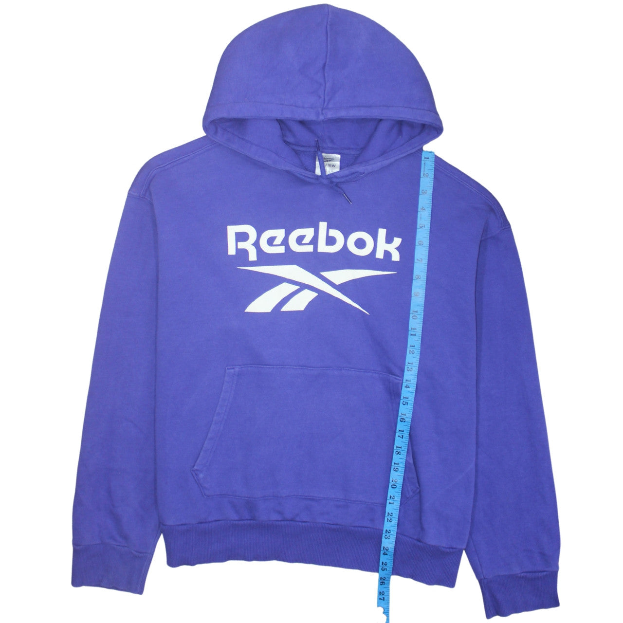 Reebok Women's Purple Pullover Hoodie Size 20W Relaxed Fit Logo Sweatshirt