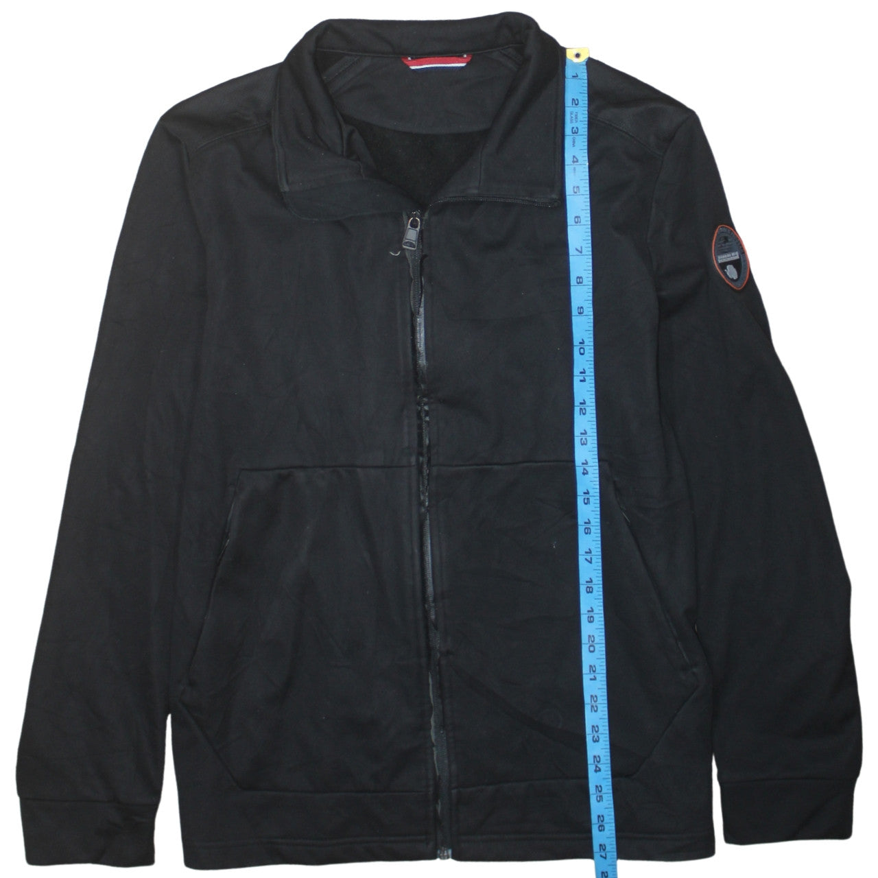 Napapijri Men's Black XL Softshell Zip Jacket Water Resistant