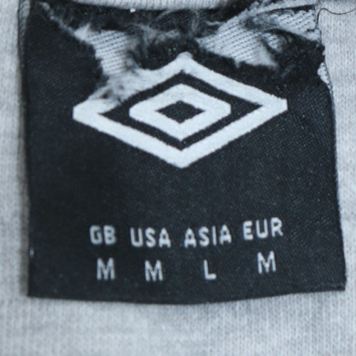 Umbro Men's Grey Pullover Hoodie M Regular Fit Sportswear