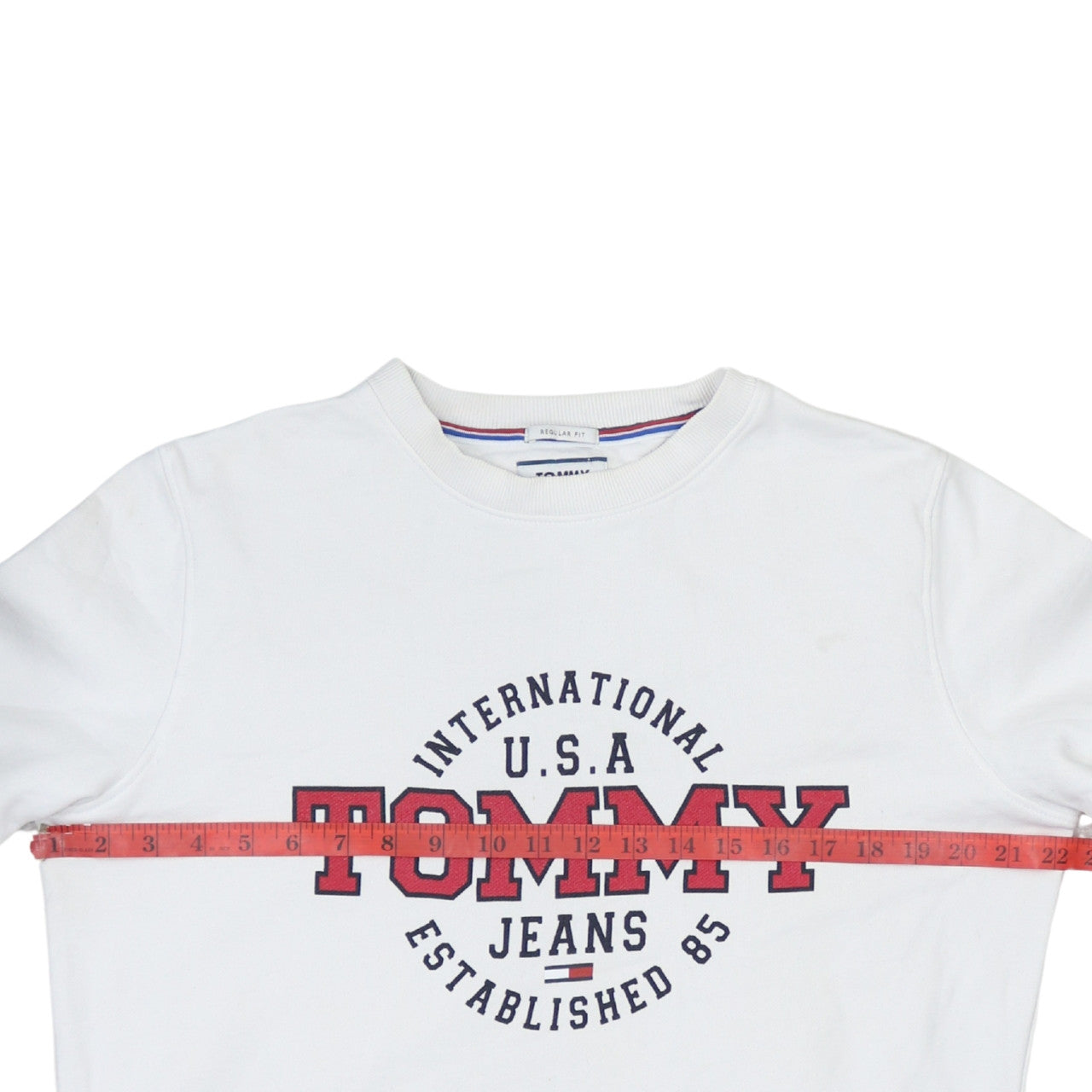 Tommy Jeans Men's White Logo Sweatshirt Regular Fit M