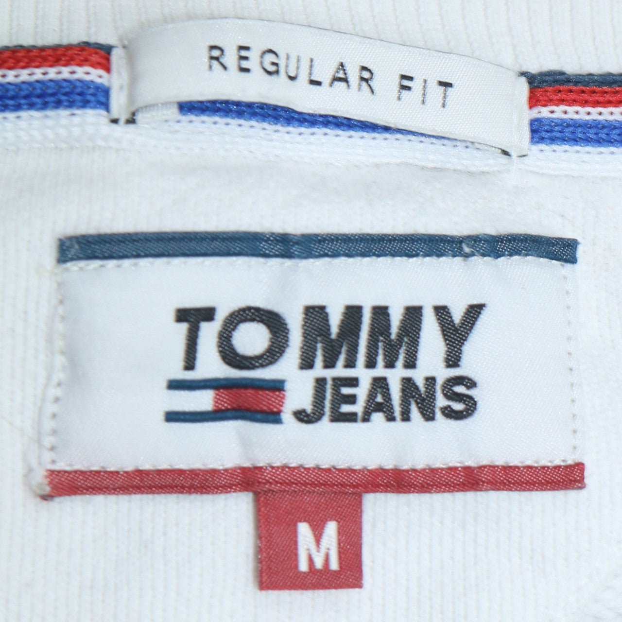 Tommy Jeans Men's White Logo Sweatshirt Regular Fit M