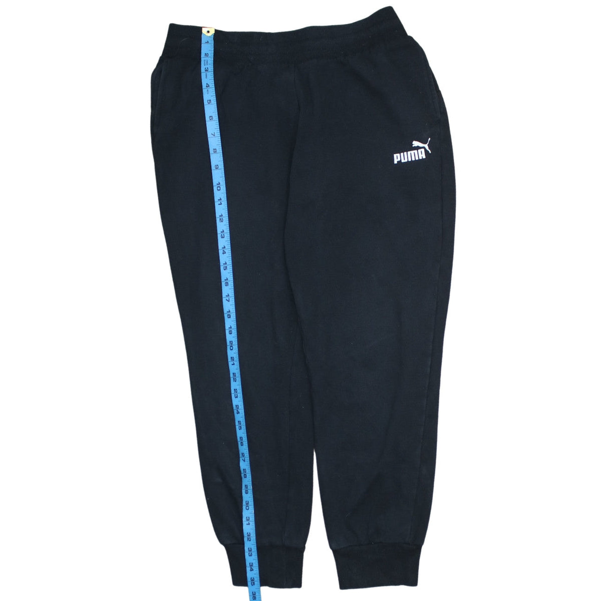 Puma Women Black Jogger Sweatpants Size M Fleece Elastic Waist