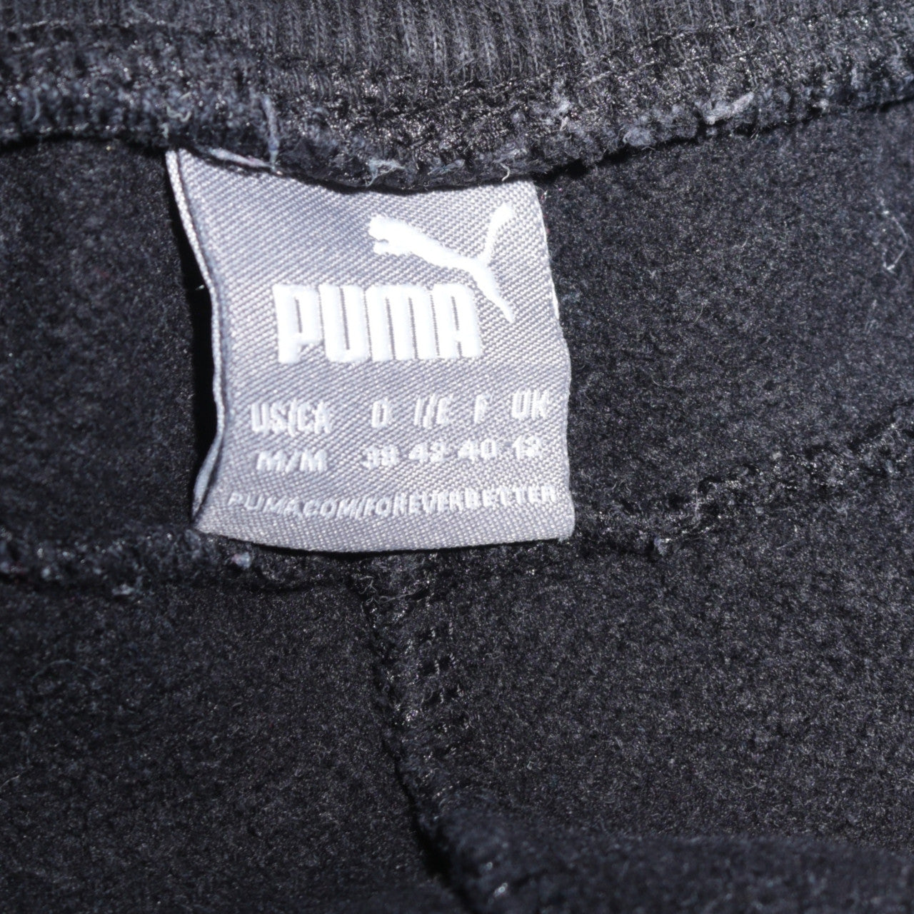 Puma Women Black Jogger Sweatpants Size M Fleece Elastic Waist