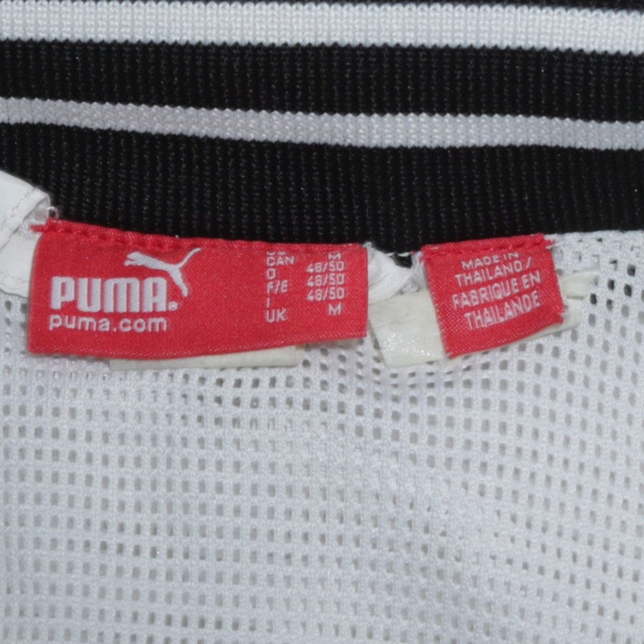Puma Men's White Black Bomber Jacket Size M Full Zip Sports Style