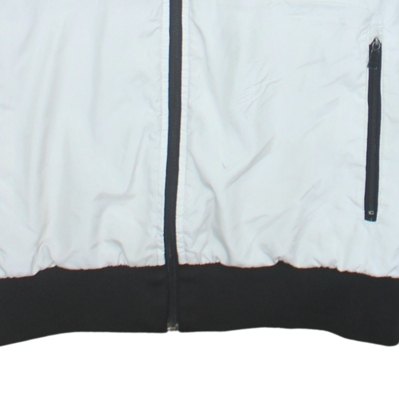 Puma Men's White Black Bomber Jacket Size M Full Zip Sports Style