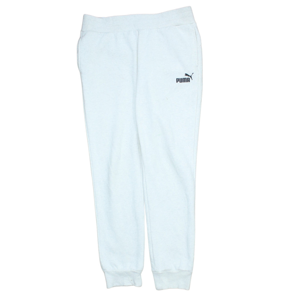 Puma Women White Jogger Sweatpants Size 12 Cotton Blend