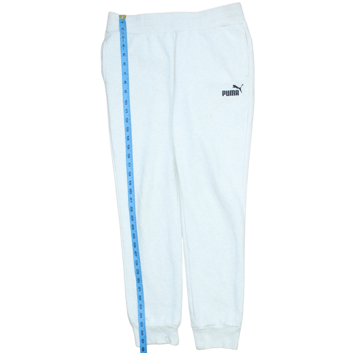 Puma Women White Jogger Sweatpants Size 12 Cotton Blend