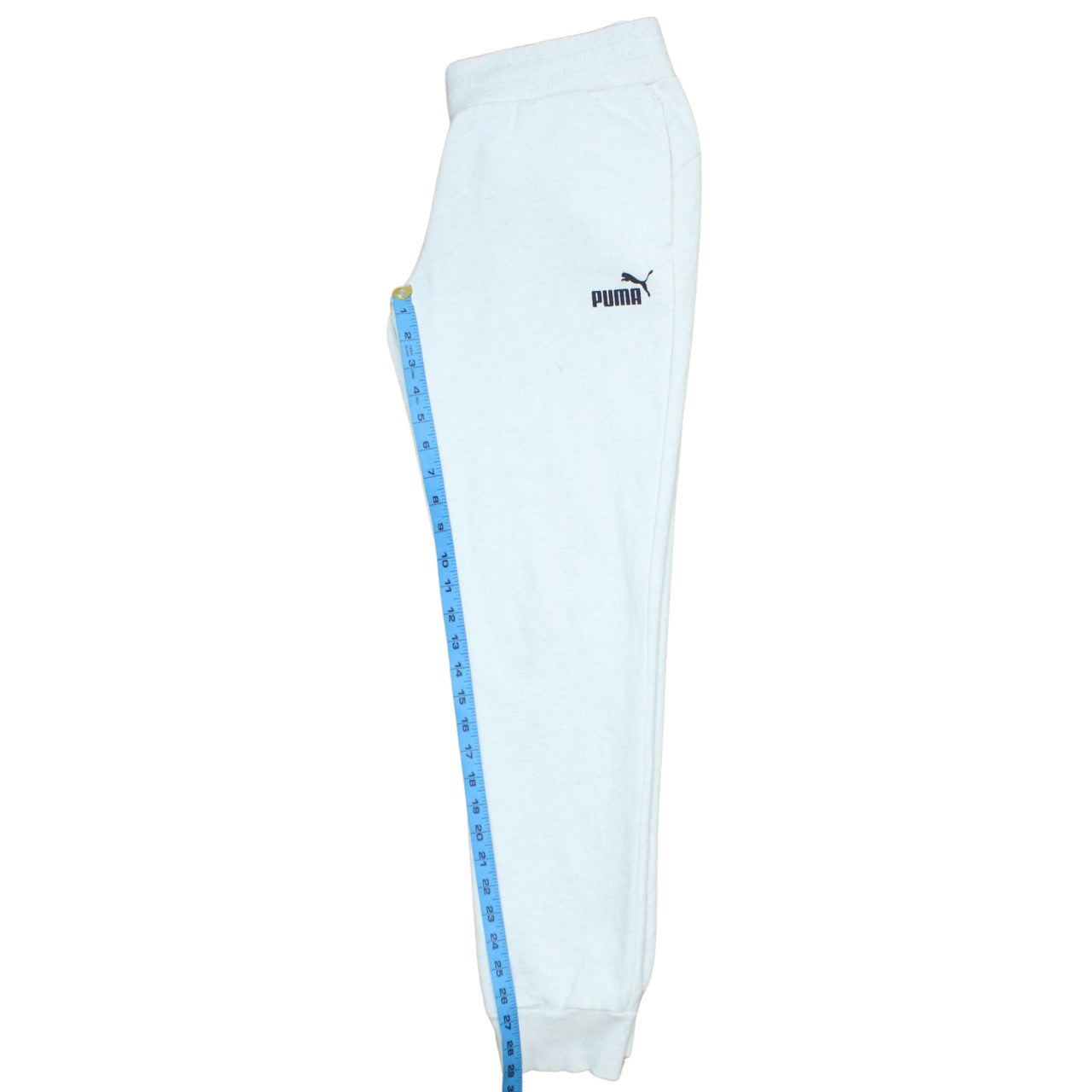 Puma Women White Jogger Sweatpants Size 12 Cotton Blend