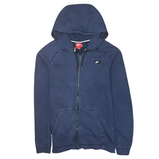 Nike Men's Blue Full Zip Hoodie Size M Sports Fleece Sweatshirt