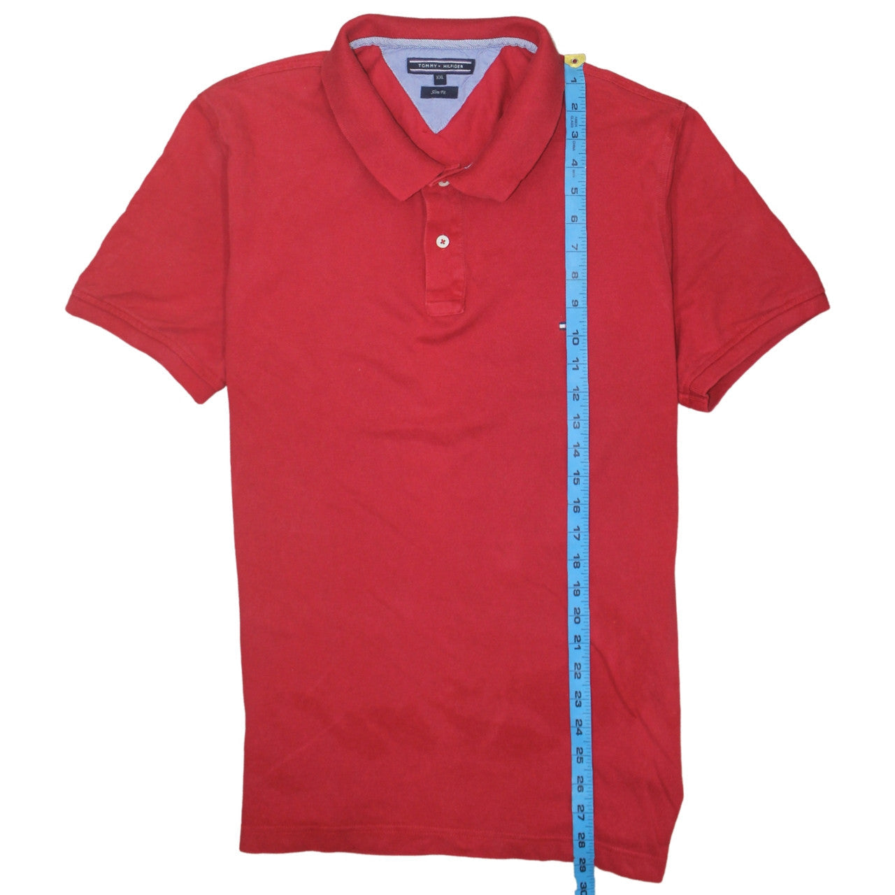 Tommy Hilfiger Men’s Red Slim Fit Polo Shirt Size 2XL Cotton