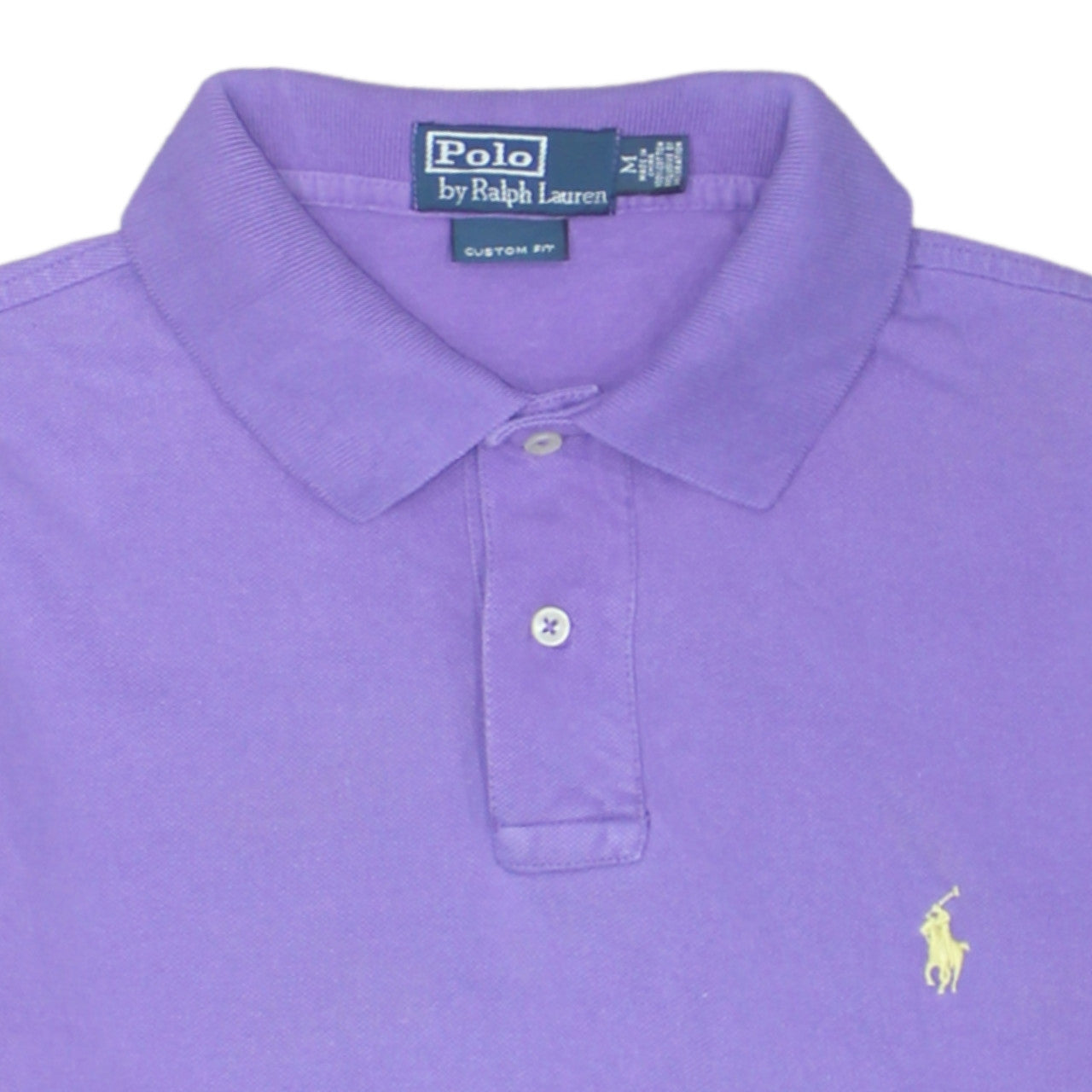 Ralph Lauren Men's Purple Custom Fit Cotton Polo Shirt Size M