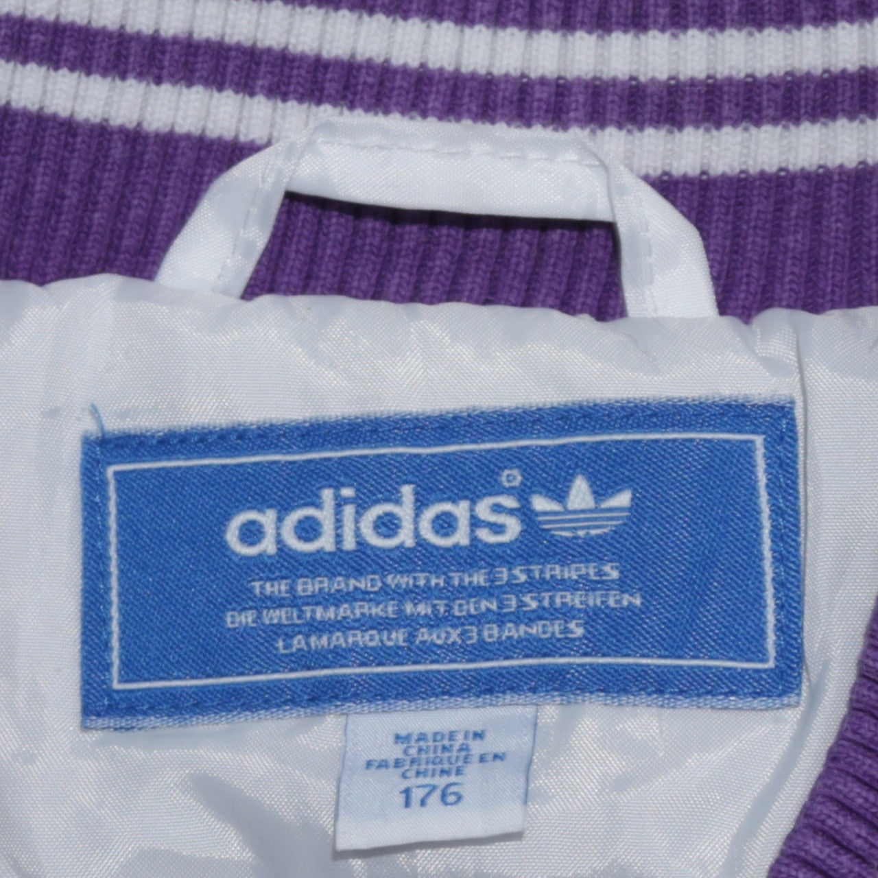 Adidas Originals Women's Purple Varsity Jacket Size 16