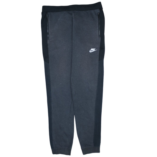 Nike Men's Grey Jogger Sweatpants M Tapered Fleece Logo