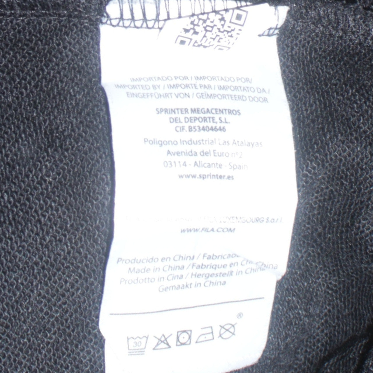 Fila Womens Black Large Pullover Hoodie with Logo and Tape Detail