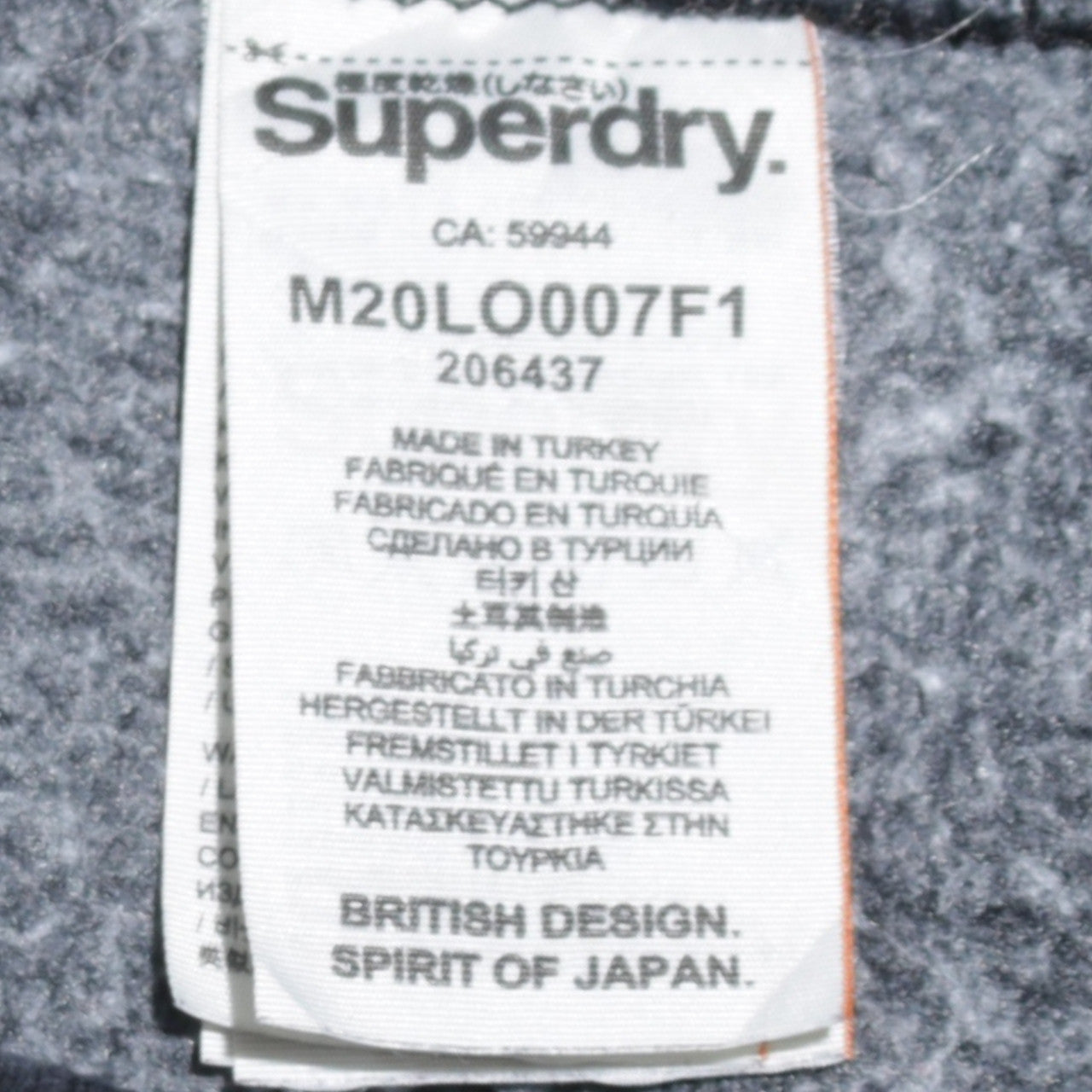 Superdry Men's Black Pullover Hoodie Size S Classic Fleece Hooded Sweatshirt