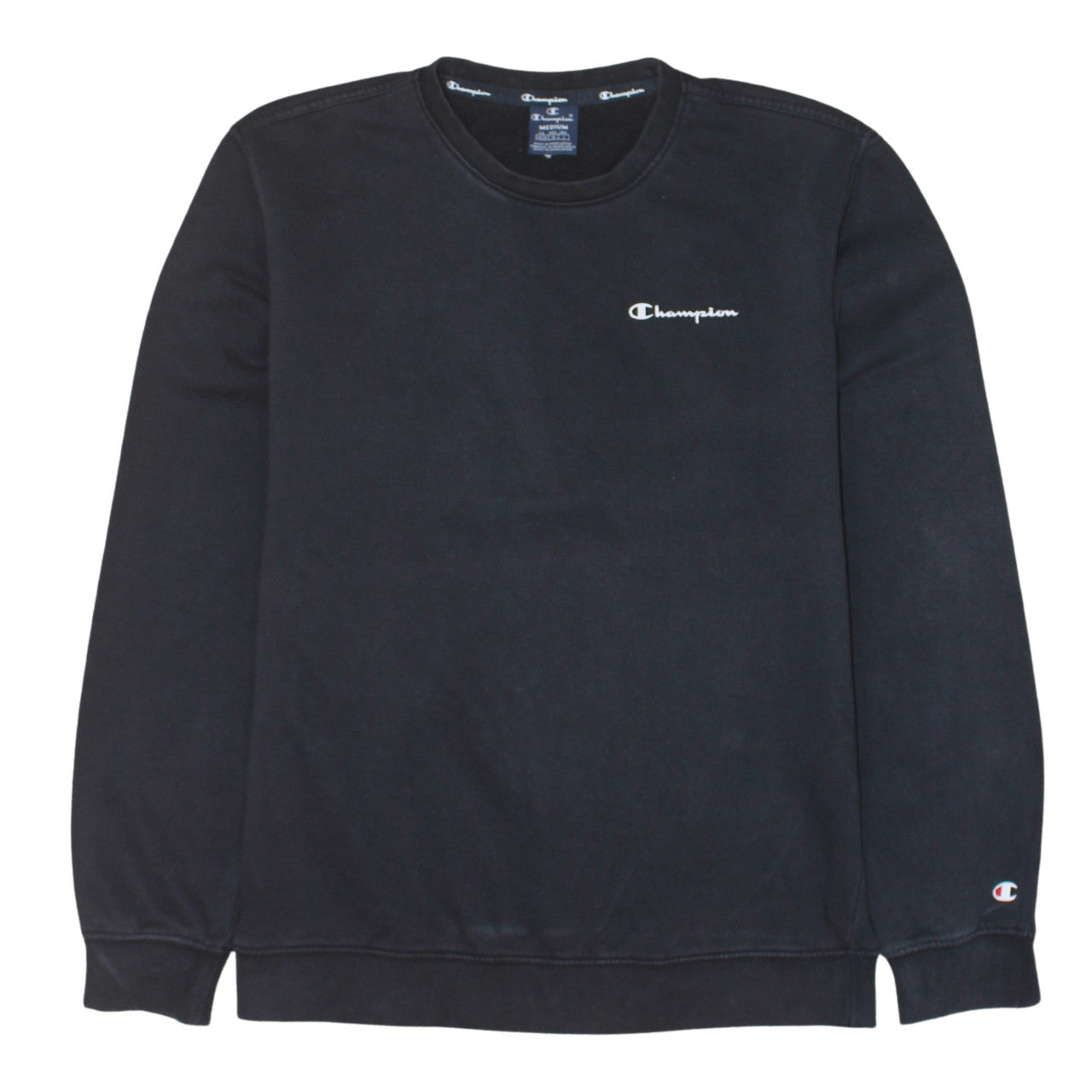 Champion Men's Black Medium Crew Neck Pullover Sweatshirt