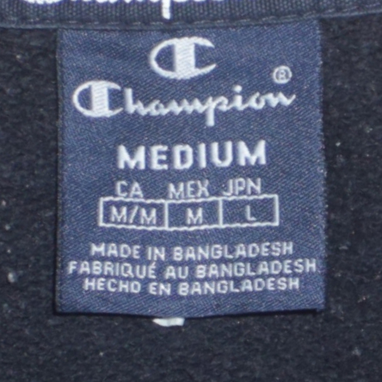 Champion Men's Black Medium Crew Neck Pullover Sweatshirt