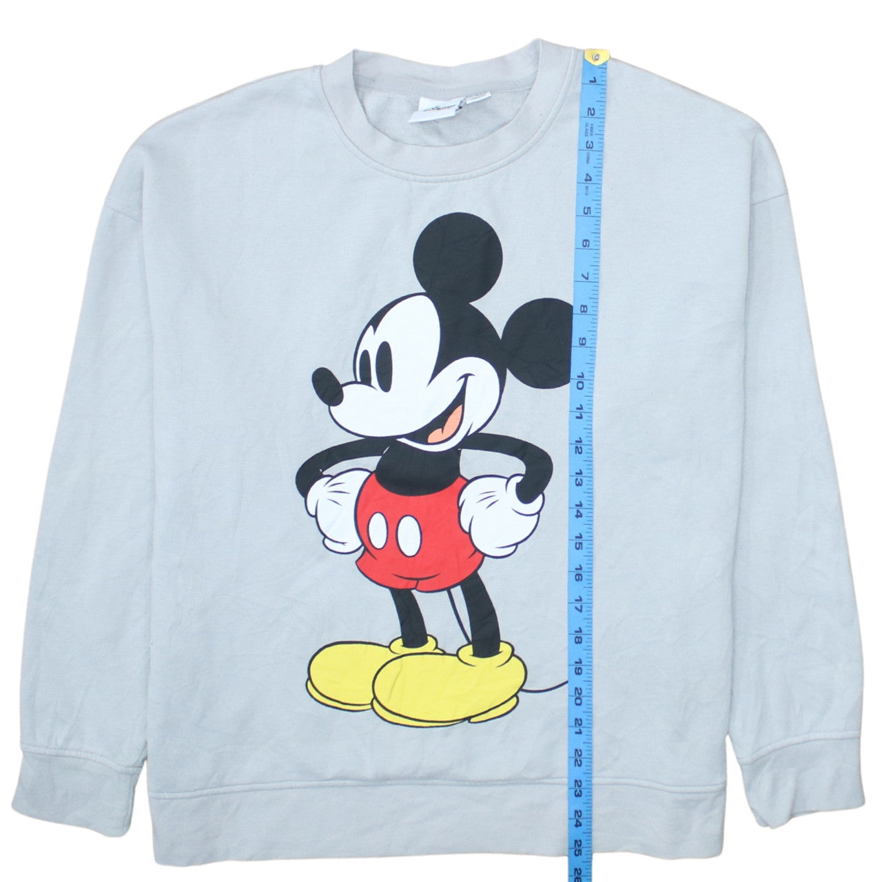 Disney Women's Grey Mickey Mouse Pullover Sweatshirt Size M 12/14