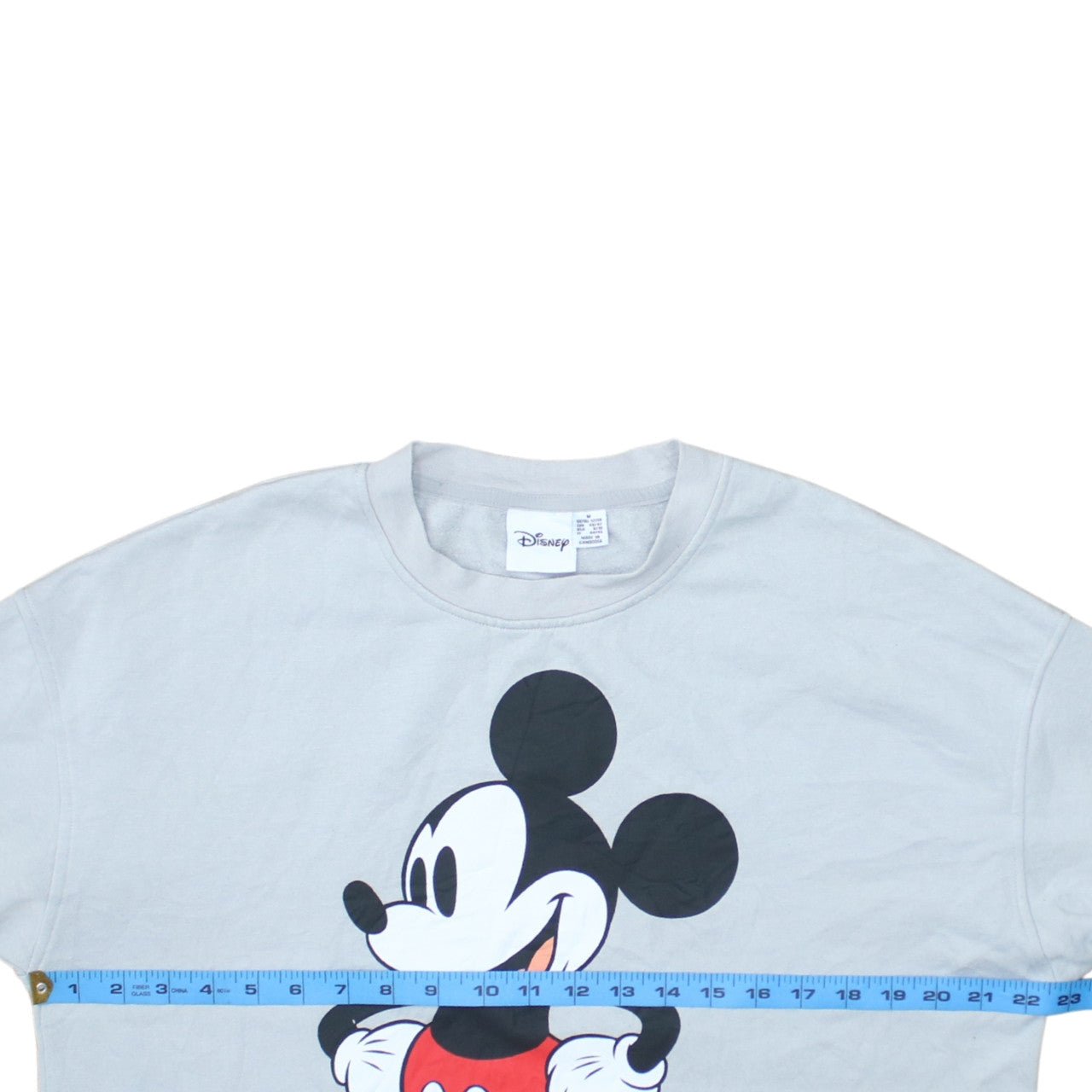 Disney Women's Grey Mickey Mouse Pullover Sweatshirt Size M 12/14